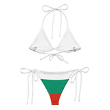 Bikini drapeau bulgarie cordon recyclé impression all over