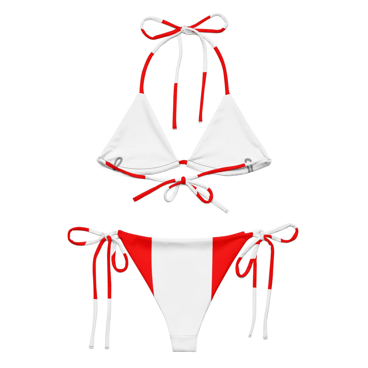 Bikini drapeau canada cordon recyclé orné impression all over