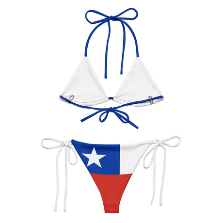 Bikini drapeau chili à cordon recyclé orné confortable