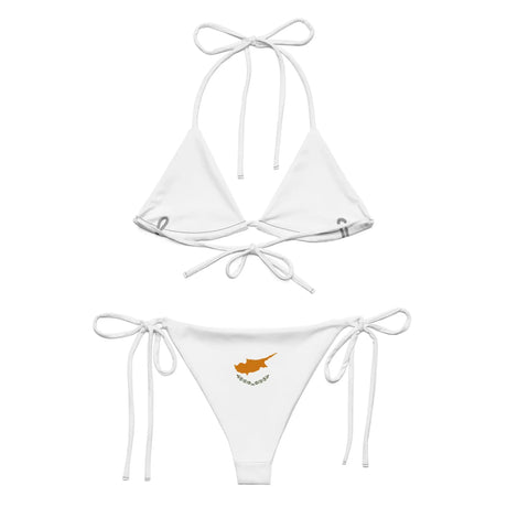 Bikini drapeau chypre à cordon recyclé orné confortable