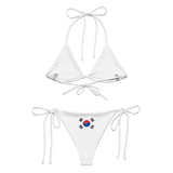 Bikini drapeau corée du sud cordon recyclé orné