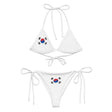 Bikini drapeau corée du sud cordon recyclé orné