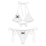 Bikini drapeau corée du sud cordon recyclé orné