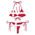 Bikini drapeau danemark à cordon recyclé orné confortable
