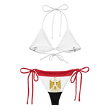 Bikini drapeau égypte à cordon recyclé orné confortable