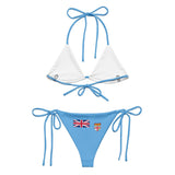 Bikini drapeau fidji en cordon recyclé impression all over