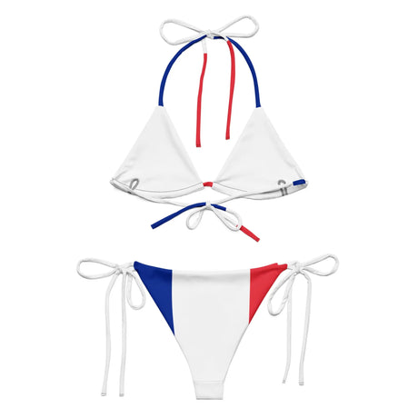 Bikini drapeau france en impression all over cordon recyclé