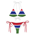 Bikini drapeau gambie à cordon recyclé orné confortable