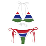 Bikini drapeau gambie à cordon recyclé orné confortable