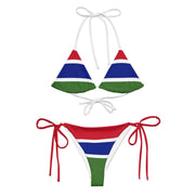 Bikini drapeau gambie à cordon recyclé orné confortable