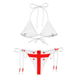 Bikini drapeau géorgie à cordon recyclé orné confortable