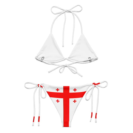 Bikini drapeau géorgie à cordon recyclé orné confortable