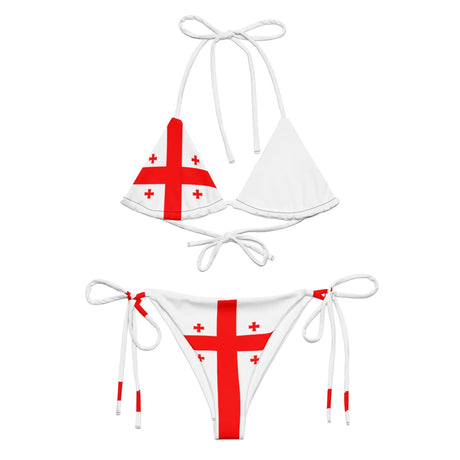 Bikini drapeau géorgie à cordon recyclé orné confortable