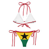 Bikini drapeau ghana cordon recyclé orné impression all over