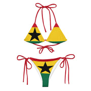 Bikini drapeau ghana cordon recyclé orné impression all over