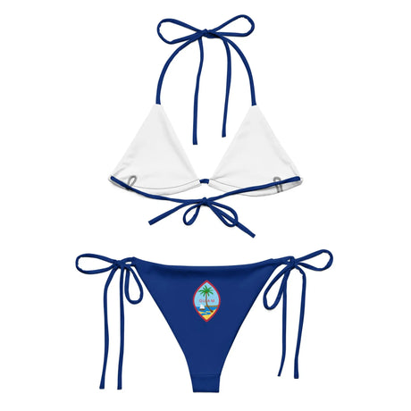 Bikini drapeau guam à cordon recyclé orné confortable
