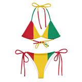 Bikini drapeau guinée à cordon recyclé orné confortable