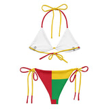 Bikini drapeau guinée-bissau à cordon recyclé orné