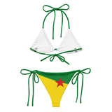 Bikini drapeau guyane cordon recyclé impression all over