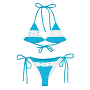 Bikini drapeau honduras à cordon recyclé orné confortable