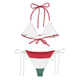 Bikini drapeau hongrie cordon recyclé orné confortable