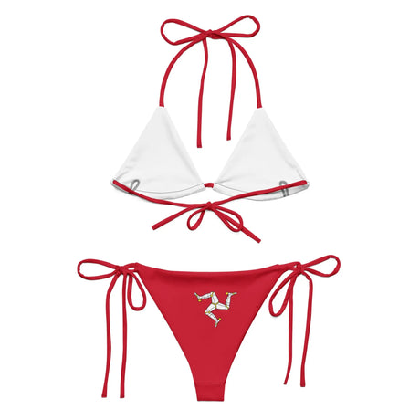 Bikini drapeau île de man à cordon recyclé orné confortable