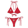 Bikini drapeau île de man à cordon recyclé orné confortable