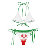 Bikini drapeau iran cordon recyclé impression résistante
