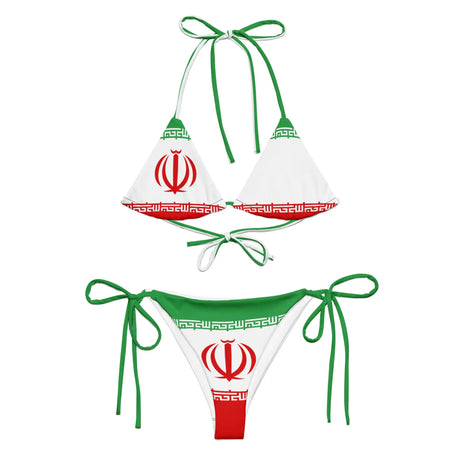 Bikini drapeau iran cordon recyclé impression résistante
