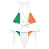 Bikini drapeau irlande cordon recyclé orné confortable