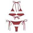 Bikini drapeau lettonie cordon recyclé orné ajustable