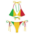 Bikini drapeau mali à cordon recyclé orné élégant