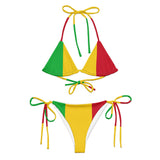 Bikini drapeau mali à cordon recyclé orné élégant