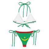 Bikini drapeau mauritanie à cordon recyclé orné confortable