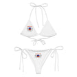Bikini drapeau mayotte cordon recyclé orné confortable