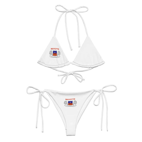 Bikini drapeau mayotte cordon recyclé orné confortable