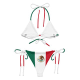 Bikini drapeau mexique cordon recyclé impression all over