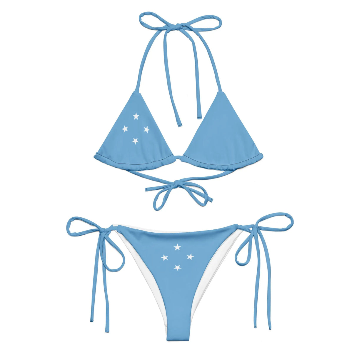 Bikini drapeau micronésie à cordon recyclé orné confortable