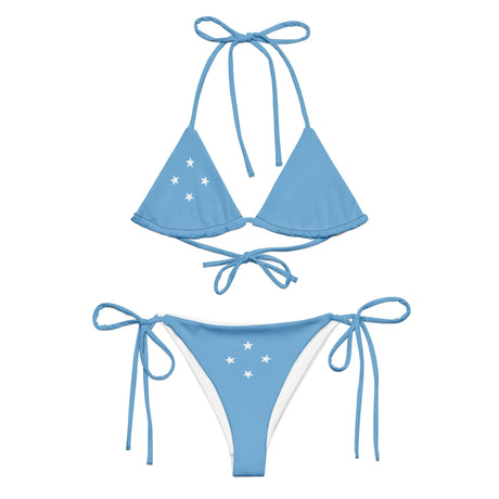 Bikini drapeau micronésie à cordon recyclé orné confortable