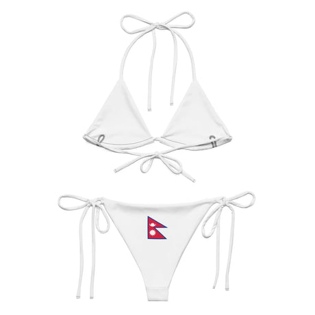 Bikini drapeau népal à cordon recyclé orné confortable