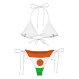Bikini drapeau niger à cordon recyclé orné confortable