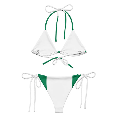 Bikini drapeau nigeria à cordon recyclé orné confortable