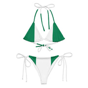 Bikini drapeau nigeria à cordon recyclé orné confortable