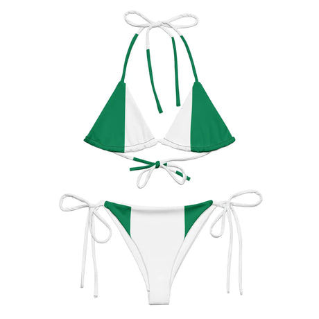 Bikini drapeau nigeria à cordon recyclé orné confortable