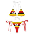 Bikini drapeau ouganda cordon recyclé impression all over