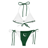 Bikini drapeau pakistan à cordon recyclé impression durable