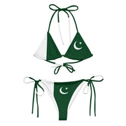 Bikini drapeau pakistan à cordon recyclé impression durable