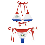 Bikini drapeau paraguay cordon recyclé impression all over