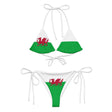 Bikini drapeau pays de galles à cordon recyclé orné