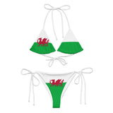 Bikini drapeau pays de galles à cordon recyclé orné